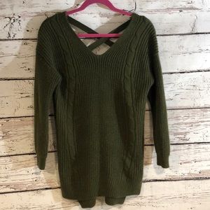 Crisscross backed sweater